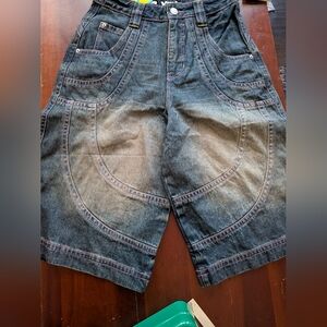 Women's Washed Black Denim Jean Shorts